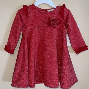 18 months girl red sparkly dress